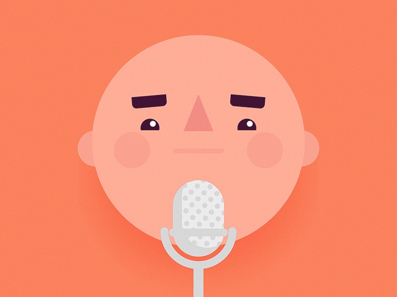 Mouthes character face illustration microphone sing smile voice over