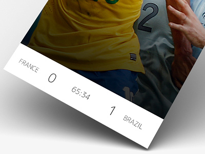 WC2014: Scoreboard clean flat game ios ios7 minimal retina score soccer sports ui