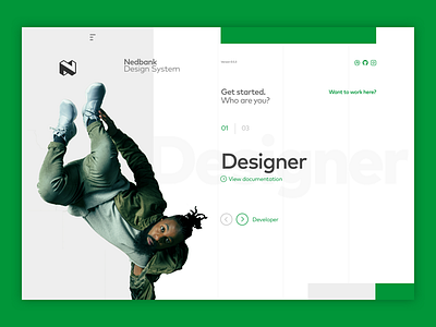 Nedbank Design System Landing Page design system