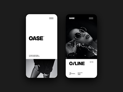OASE - Art Direction art direction blackandwhite branding clean color simple typography