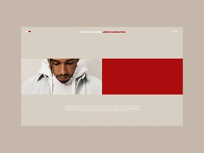 Tommy Hilfiger x Lewis Hamilton — Layout Concept art direction clean color grid hamilton hilfiger layout minimal simple typography ui web