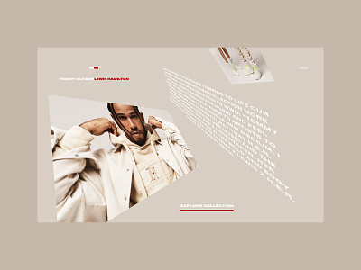 Tommy Hilfiger x Lewis Hamilton — Layout Concept 3d art direction clean concept experimental grid hamilton hilfiger layout minimal simple tommy typography ui web website