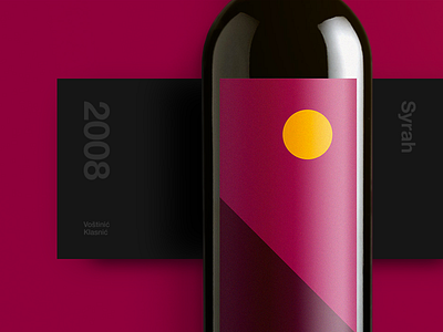 Syrah Wine Label art direction bottle branding clean color simple typography wine