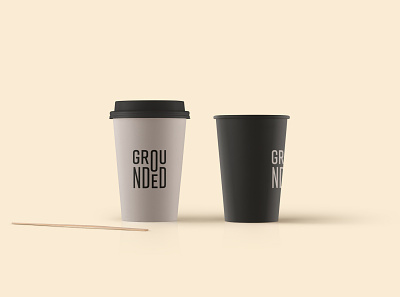 Grounded Coffee Cups adobe brand design brand development branding coffee bar coffee cup coffee shop design logo logo design type typography vector