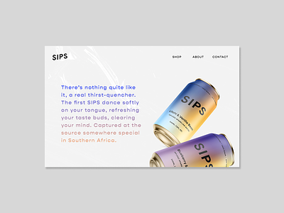 SIPS Website Homepage brand development branding figma graphic design logo soda soda brand type ui ux web design website websites