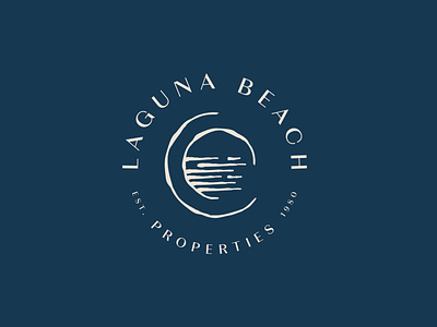 Laguna Beach Properties Logo Lockup adobe illustrator brand development branding design graphic design logo logo design rebrand type vector