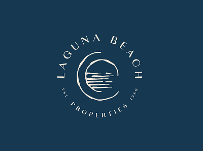 Laguna Beach Properties Logo Lockup adobe illustrator brand development branding design graphic design logo logo design rebrand type vector