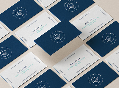 Laguna Beach Properties Business Cards adobe brand collateral brand design brand development branding business cards graphic design logo logo design rebrand stationery type