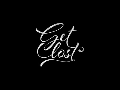 Get Lost doodle lettering type typography