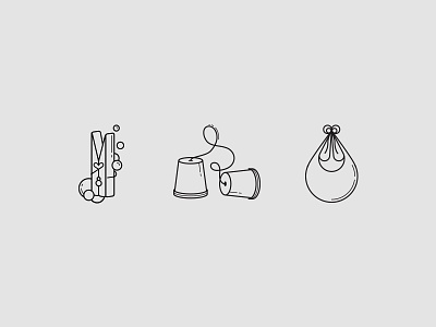 Icons cups graphic design icons illustration peg washing