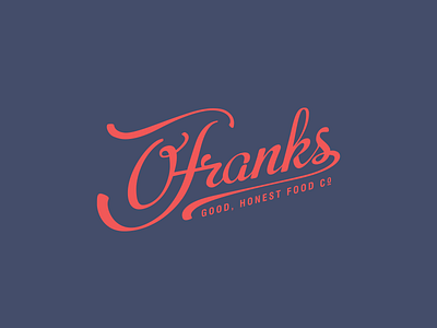 O'Franks branding graphic design indentity lettering logo logo development script script type typography