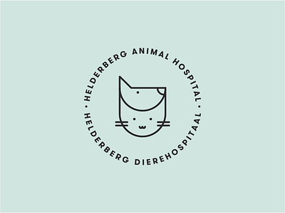 Helderberg Animal Hospital Logo animal brand design branding cat dog hospital icon identity illustration logo