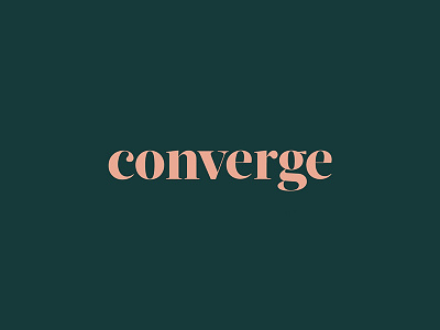 Converge Logo branding design lettering logo type