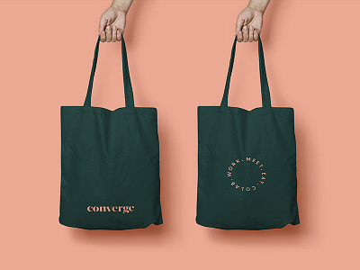 Converge - Tote Bags bag branding design lettering logo type
