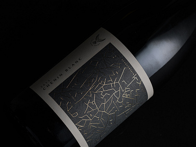 The Wine Thief: Chenin Blanc bird branding chenin black gold foil labeldesign logo map maps package design packaging terrain typography wine bottle wine design wine label wine label design