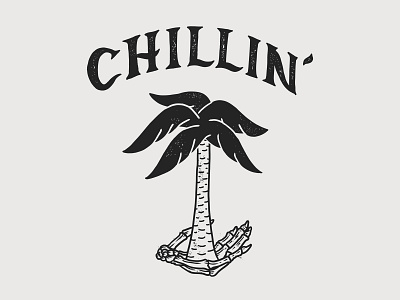 Chillin beach chill chillin illustration logo palm tree palmtree poster poster art poster design