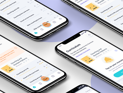 Gamified Math-learning app animation appicon child children courses curriculum games illustration interaction ui
