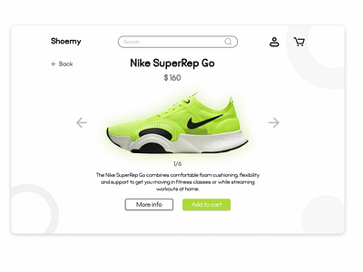 Shoemy - Simple Sneakers shop web concept design shop simple store ui website