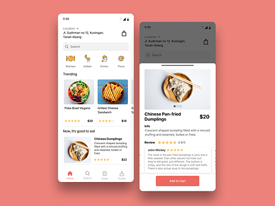 Foody - Food app UI exploration