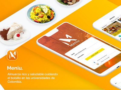 Meniu app design typography ui ux