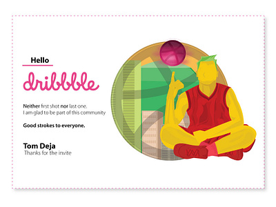 Hello Dribble hello dribble icon illustration vector