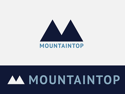 Mountaintop Logo blue branding design illustration logo mountain triangle