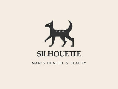 Silhuette animal beauty branding concept design dog flat geometic health illustrator logo minimal silhouette typography vector