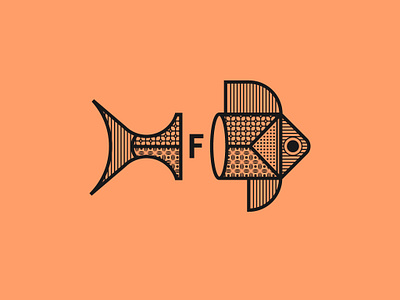 Fishing art branding concept design fish fish logo fishing flat geometic icon illustrator logo minimal vector