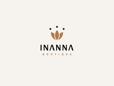 Inanna art badge boutique branding concept design flat flower geometic icon illustrator logo minimal typography vector