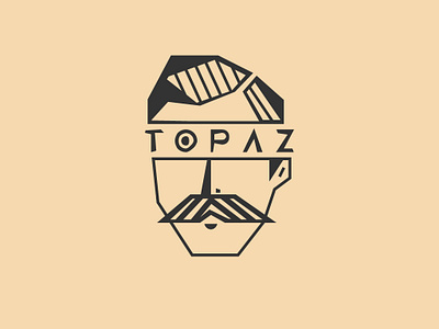 Topaz Barber Shop badge barber barber logo barbershop branding concept design flat geometic icon illustrator logo minimal typography vector