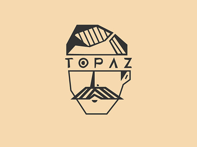 Topaz Barber Shop badge barber barber logo barbershop branding concept design flat geometic icon illustrator logo minimal typography vector
