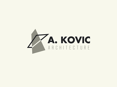 Adam Kovic abstract architechture architect badge branding concept design flat geometic icon illustrator letter a letter k logo minimal typography vector