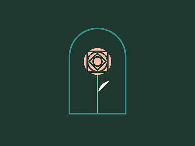 Rose art badge branding concept design flat flower geometic icon illustration illustrator logo minimal petals rose vector