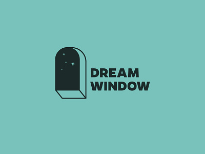 Dream Window art badge branding concept design dream flat geometic glass icon illustration illustrator logo minimal typography vector window