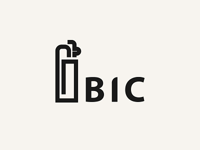 Bic branding cigarettes concept design fire flat geometic icon illustration illustrator light logo minimal smoke vector