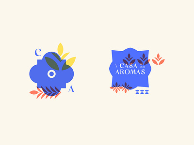 La Casa De Los Aromas v3 art badge branding concept design flat flower geometic icon illustration illustrator logo minimal nature typography vector