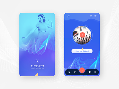 Ringtone Converter Mobile App clean flat mobile music ringtone splash