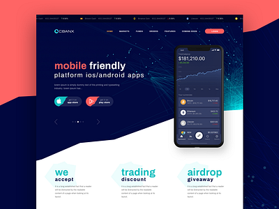 Buy and Sell Cryptocurrency bitcoin branding clean crypto crypto wallet flat illustraion mobile red typography ui ui ux design web web design