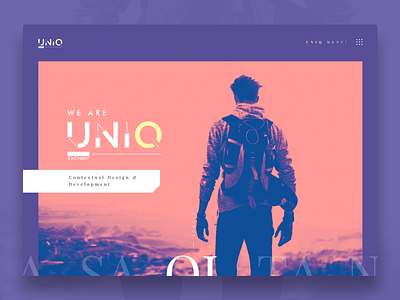 Uniq - Homepage agency desktop flat gradient map homepage typography ui ux design vector web design workshop