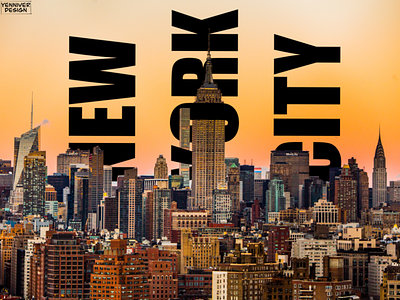 New York City big big city building city design gimp illustration new new york city orange text typo typography york