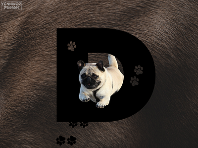 D for Dog animal animal design design gimp landing letter lettering letters photoshop typography unsplash website website design