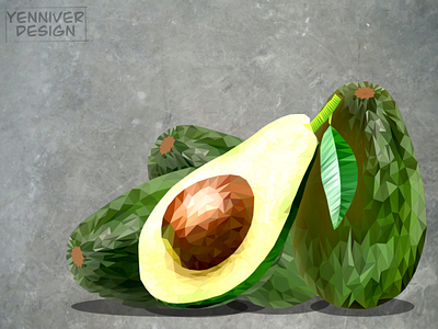 Avocado avo avocado cado design food health illustration inkscape logo low poly lowpoly lowpolyart lowpolygon polyart polygon