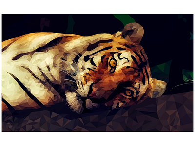 lowpoly/polygon tiger design inkscape low poly lowpoly lowpolygon polygon tiger vector