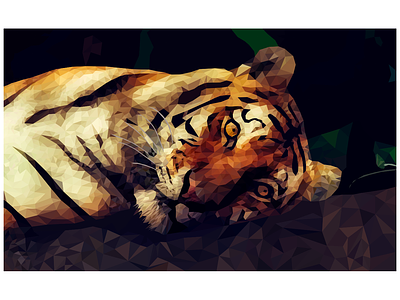 lowpoly/polygon tiger