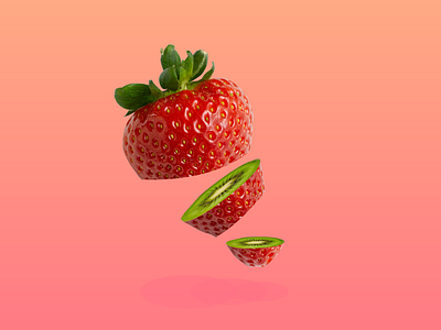 kiwiberry advertisement fruit graphic design inkscape kiwi strawberry vector