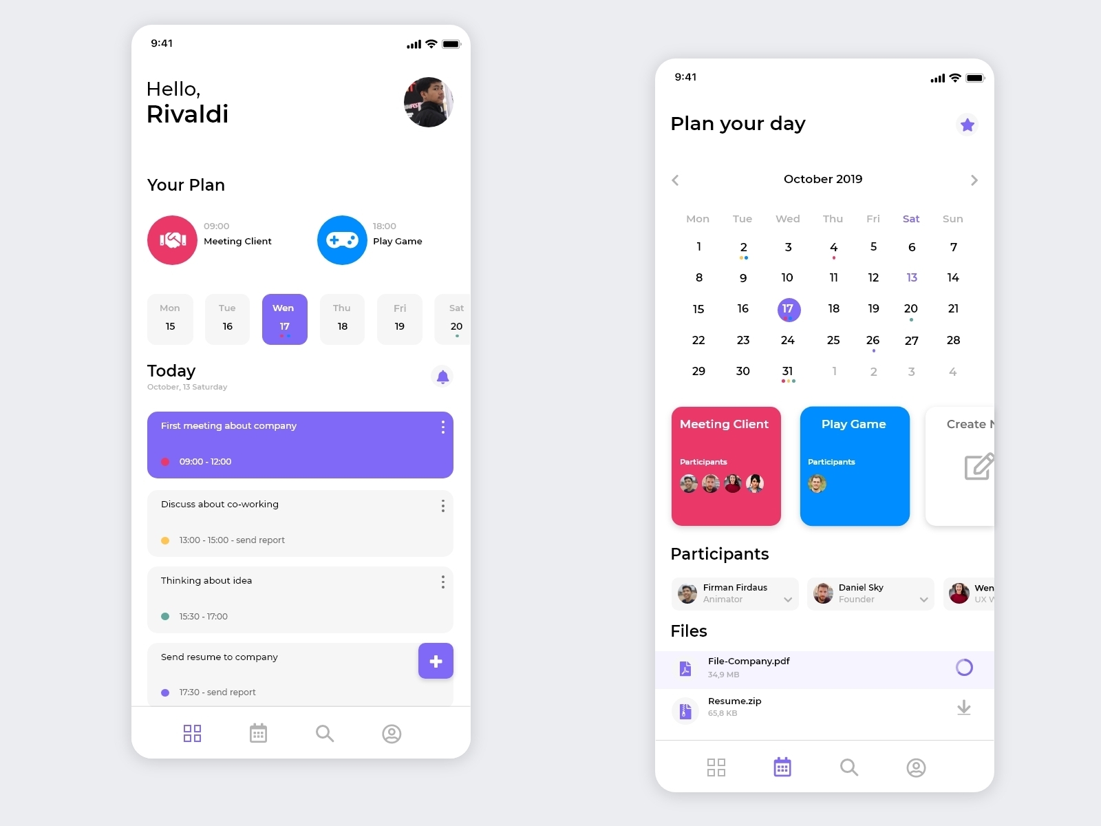 Task Planner for Mobile Apps by Ival Alpha Rivaldi on Dribbble