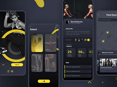 Fitness Mobile app Design design ui ux