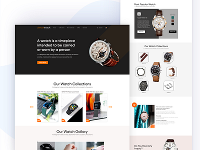 Watch Landing page clean color creative design home page homepage design landing page minimal product ui ui design ux watch web website design