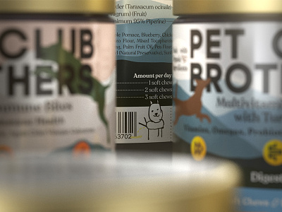 Pet Club Brothers 3d barcode dog packaging peeing