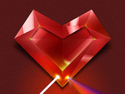 I ♥ ∆ gem light prism rainbow ray ruby